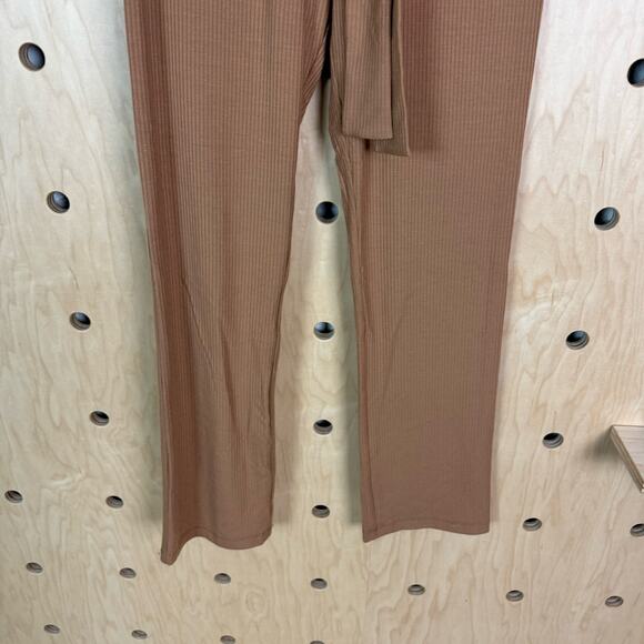 Reformation Women’s Kassie Butterscotch Ribbed Front Tie Pants Size Medium - Picture 7 of 9